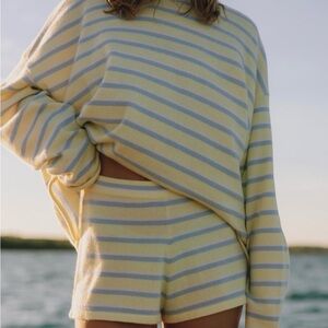 Daily Drills Yellow and Blue Striped Sweater